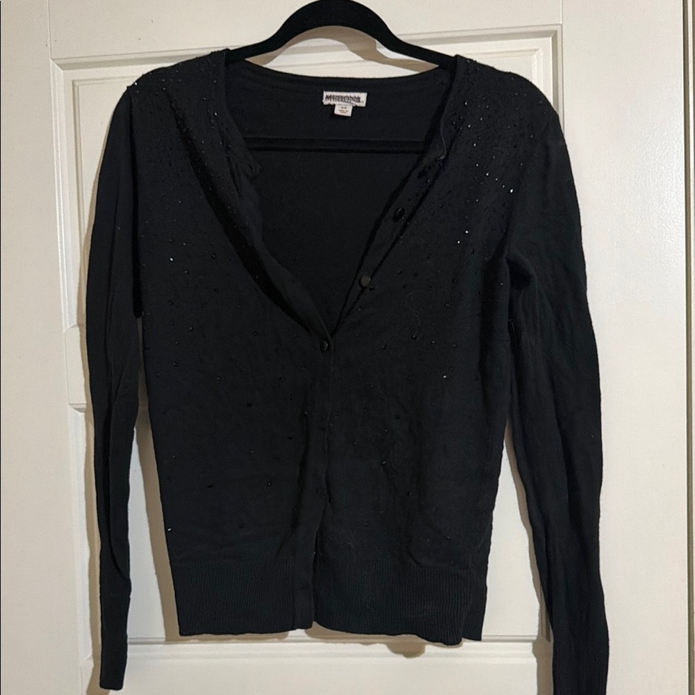Black Women's Embellished Cardigan